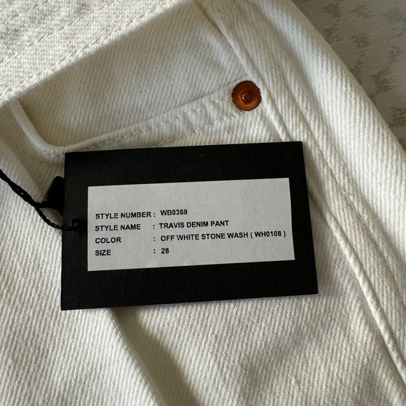 NWT- Melissa Webb Travis White Denim Pant. - Picture 5 of 10